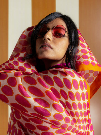 Pink Poppy Saree