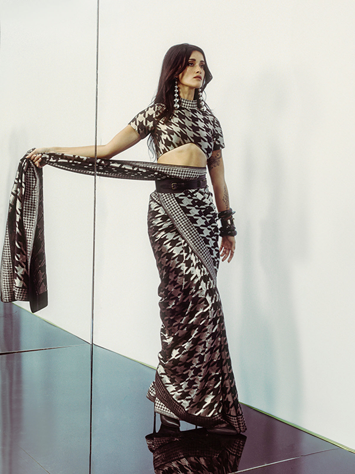 Black Gerum Saree