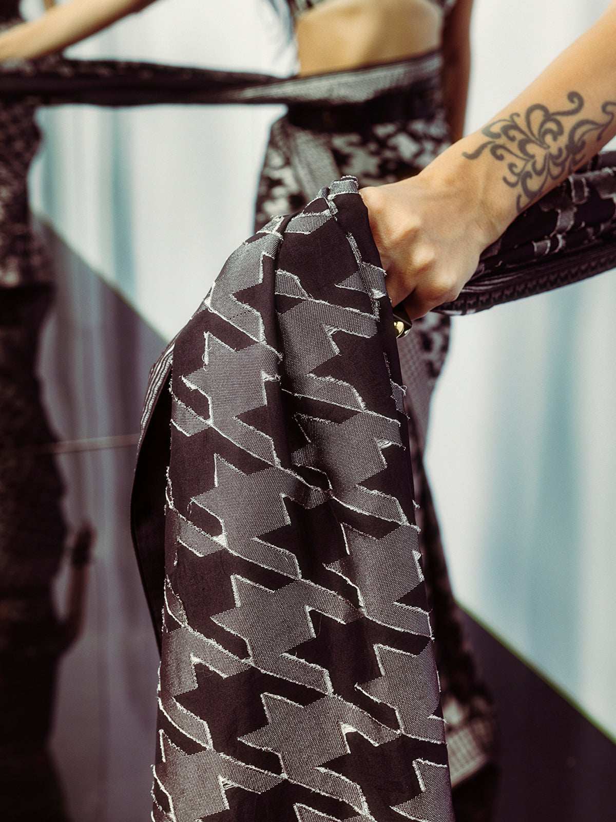 Black Gerum Saree