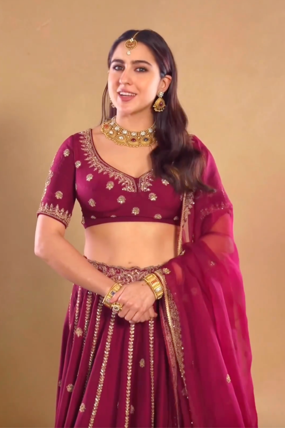 Sara Ali Khan in Begum Lehenga