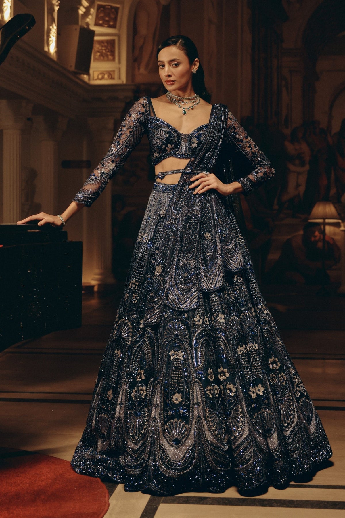 Nocturnal Majesty Lehenga