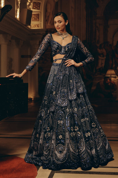 Nocturnal Majesty Lehenga