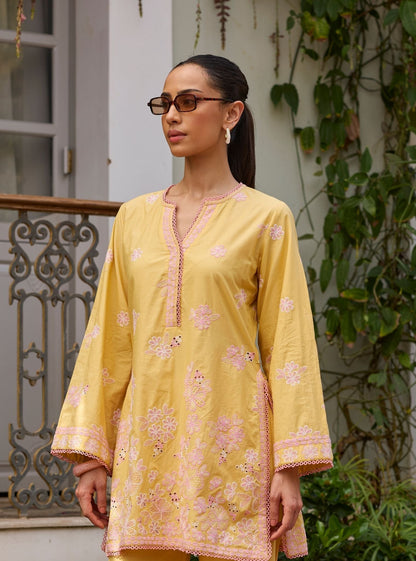 Kalani Supima Cotton Yellow Co-ord Set