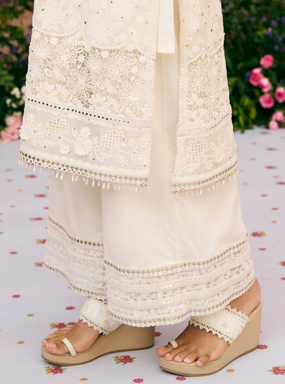 Itriya Organza Off White Kurta Set
