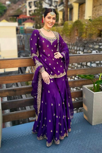 Raashii Khanna in Farzana Sharara Set