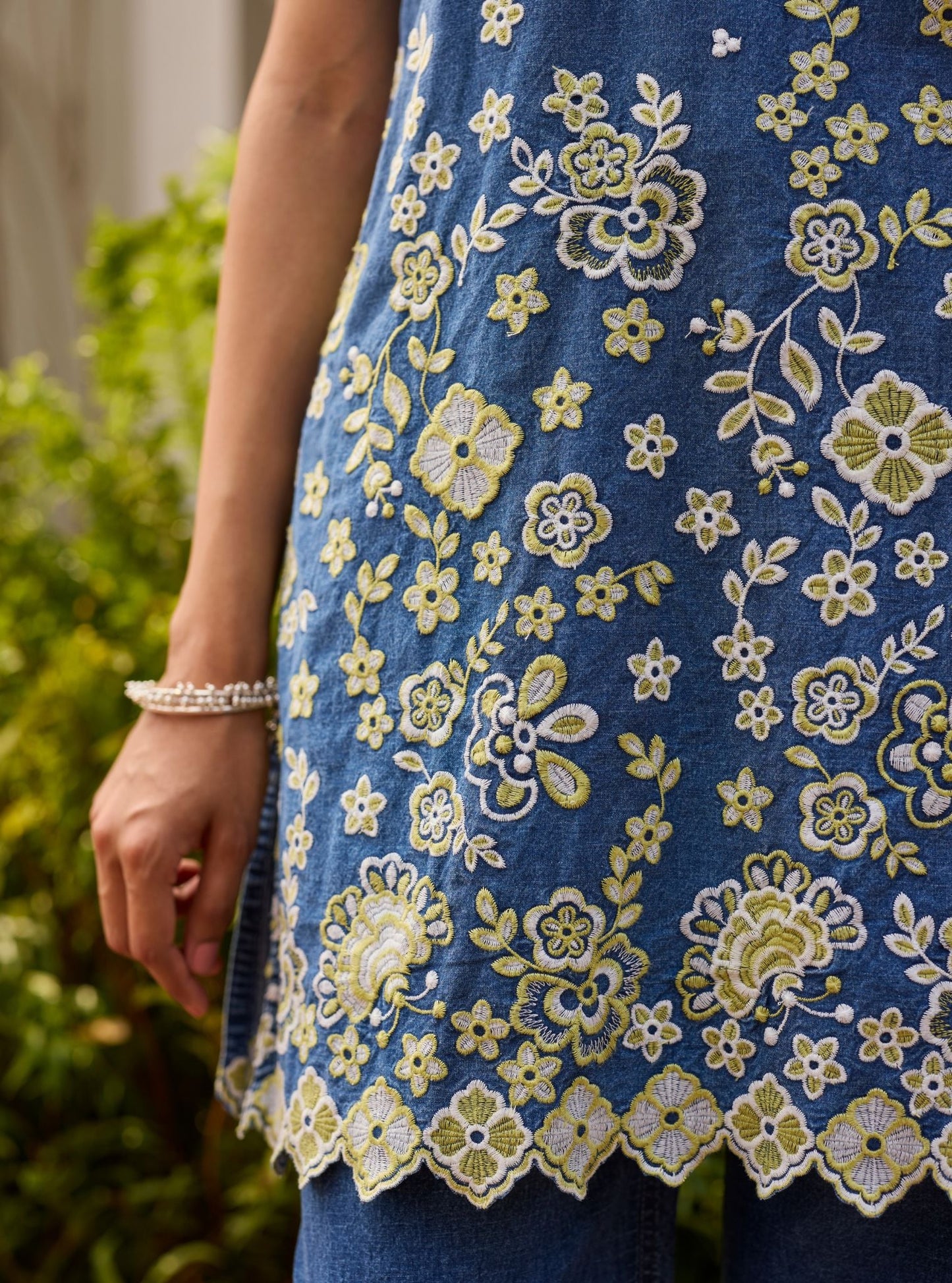 Mava Denim Kurta Set