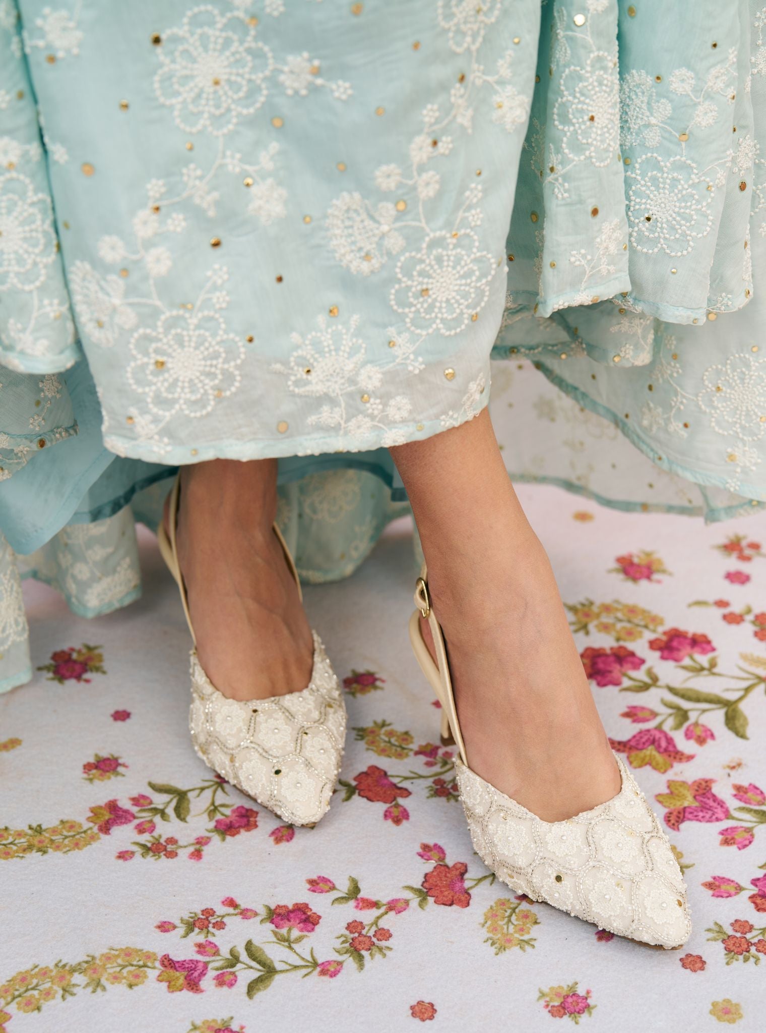 Buy Valeria White Vegan Pointy Heel | Paaro Australia