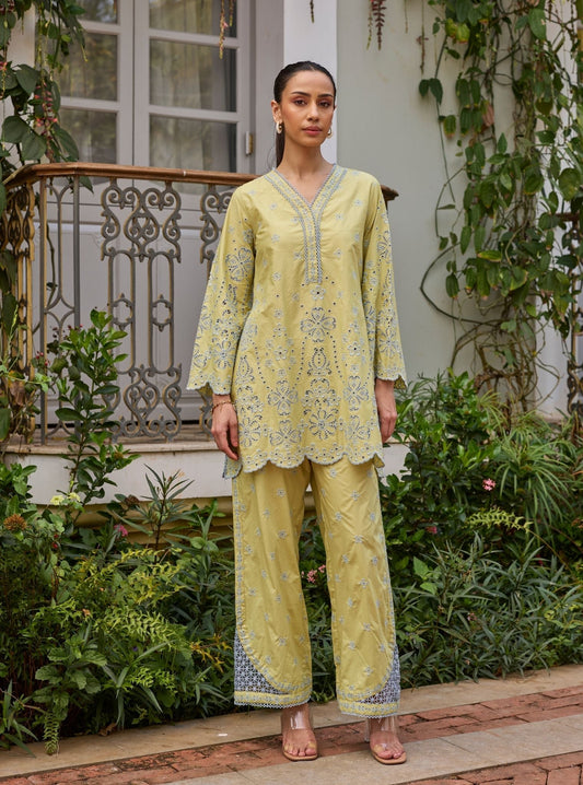 Ishara Supima Cotton Lime Top Set