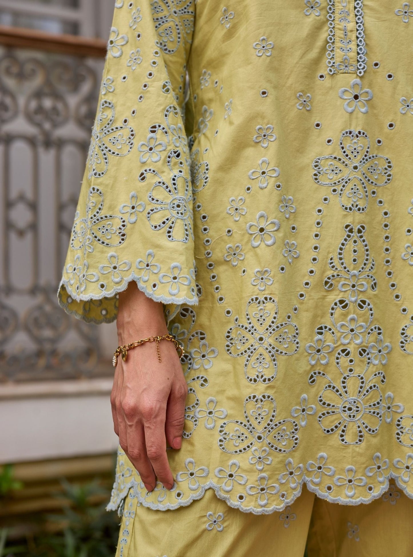 Ishara Supima Cotton Lime Top Set