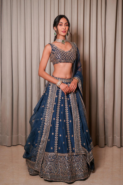 Blue Lehenga Set