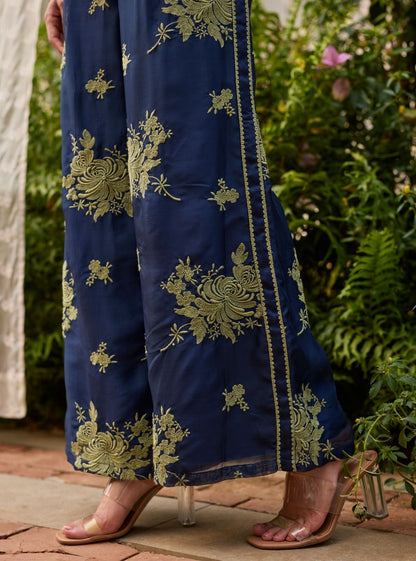 Suhaani Organza Navy Co-ord Set