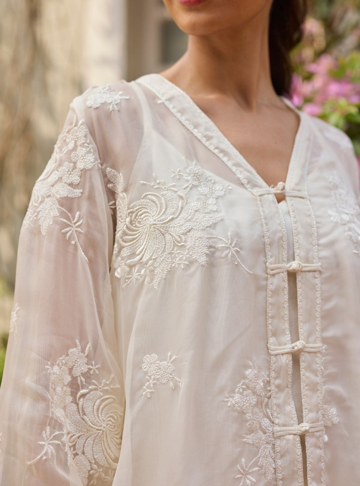 Suhaani Organza Off White Co-ord Set