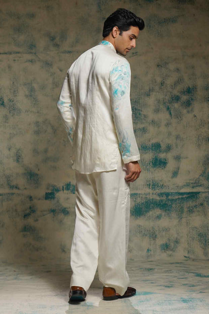 IVORY MARBLE DYED KURTA SET