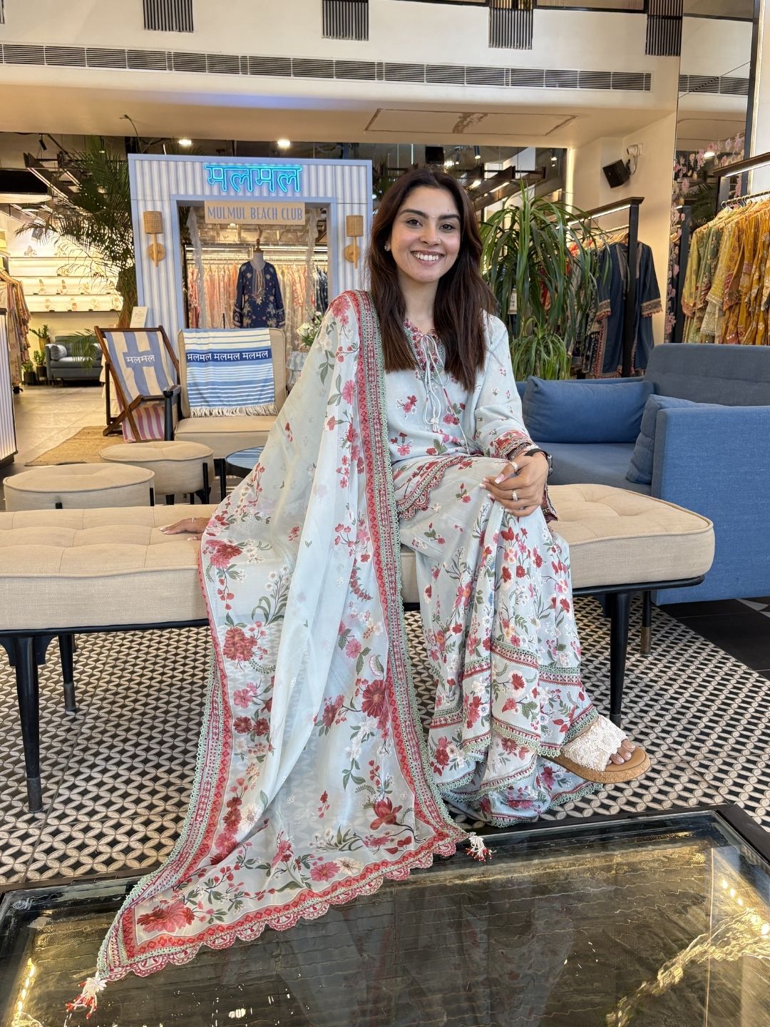 Lirae Lawn Blue Kurta Set