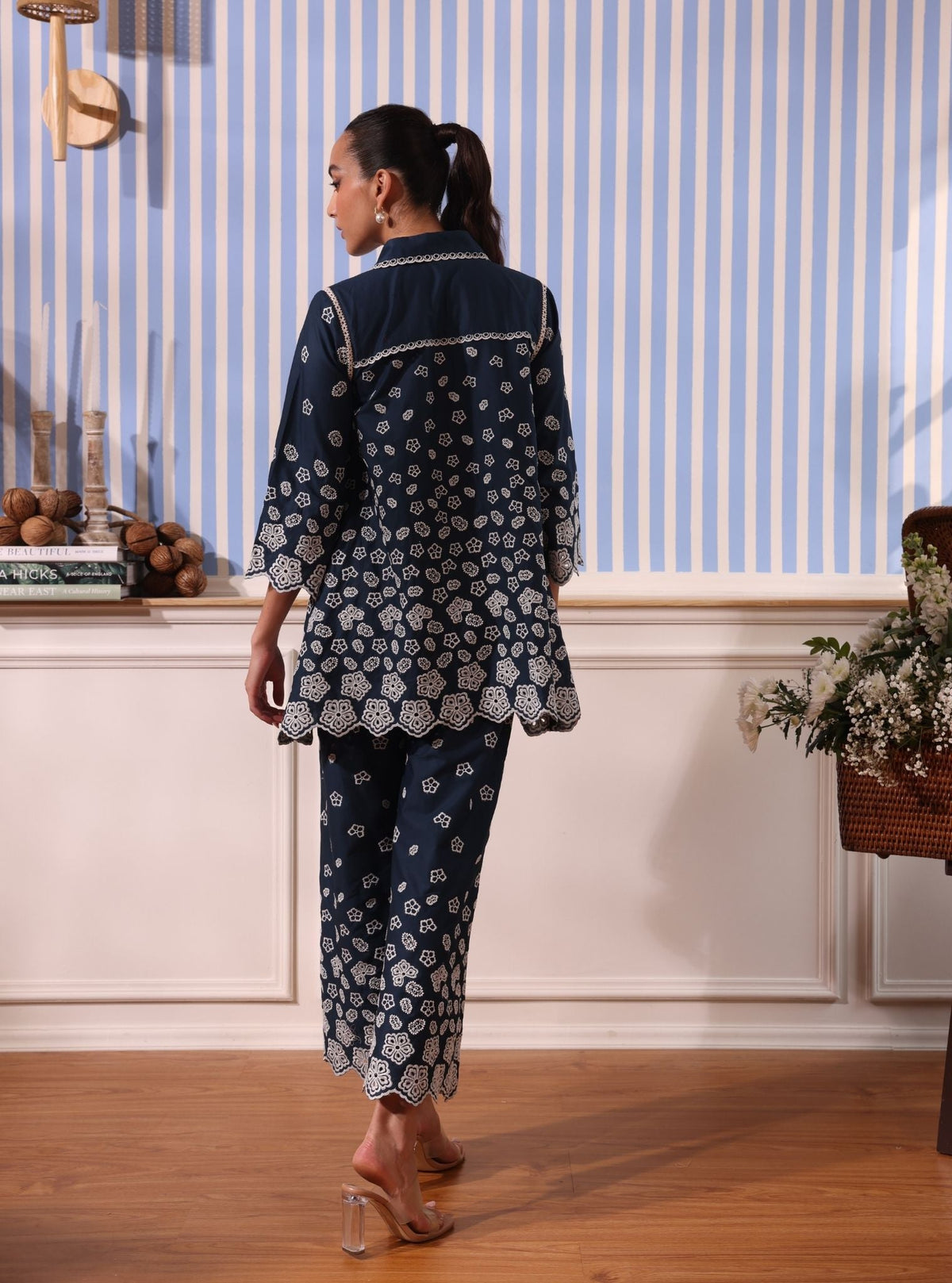 Nidha Supima Cotton Navy Co-ord Set