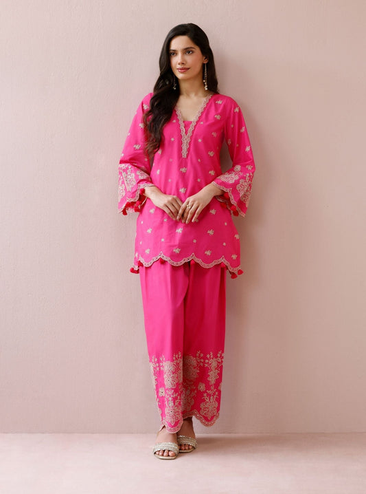 Sorelle Supima Cotton Fuchsia Co-ord Set
