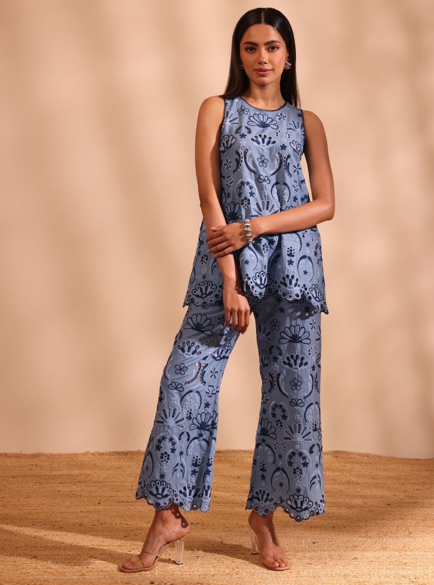 Shaya Supima Cotton Blue Co-ord Set