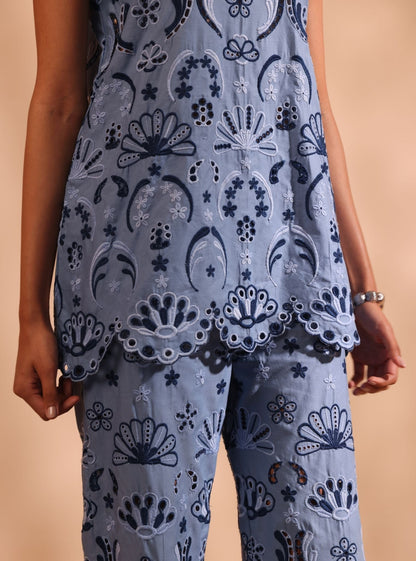 Shaya Supima Cotton Blue Co-ord Set