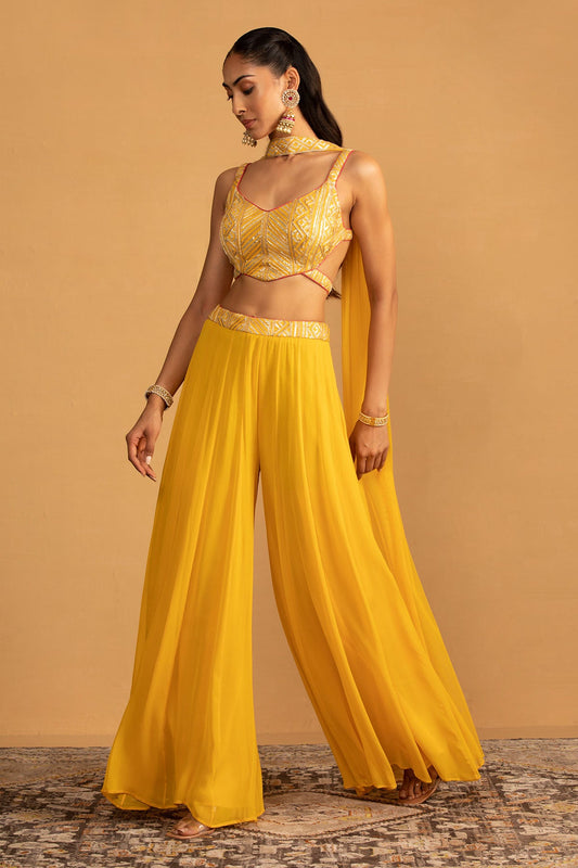 YELLOW PALAZZO SET