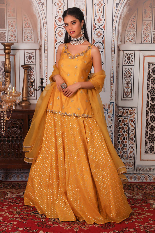 Champagne Anarkali set
