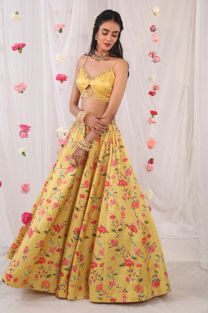 Musturd Lehenga set