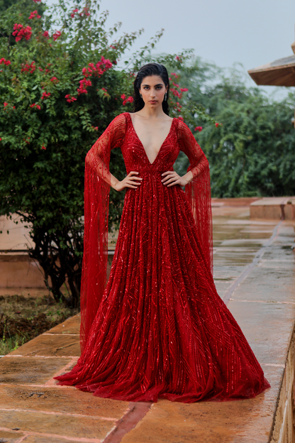 Sakshi Sindwani in Urvika Gown