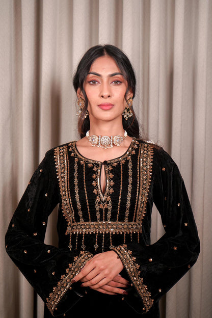 Black Kaftan Set