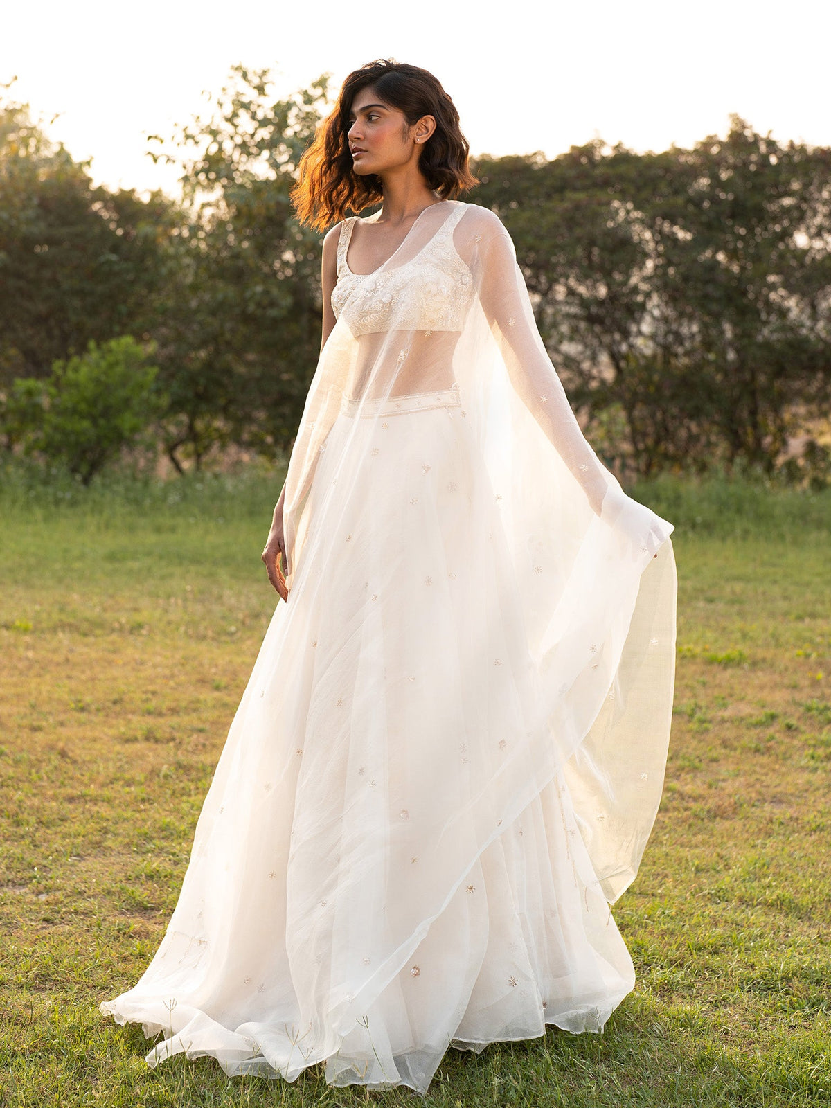 Chand Off-White Lehenga Set