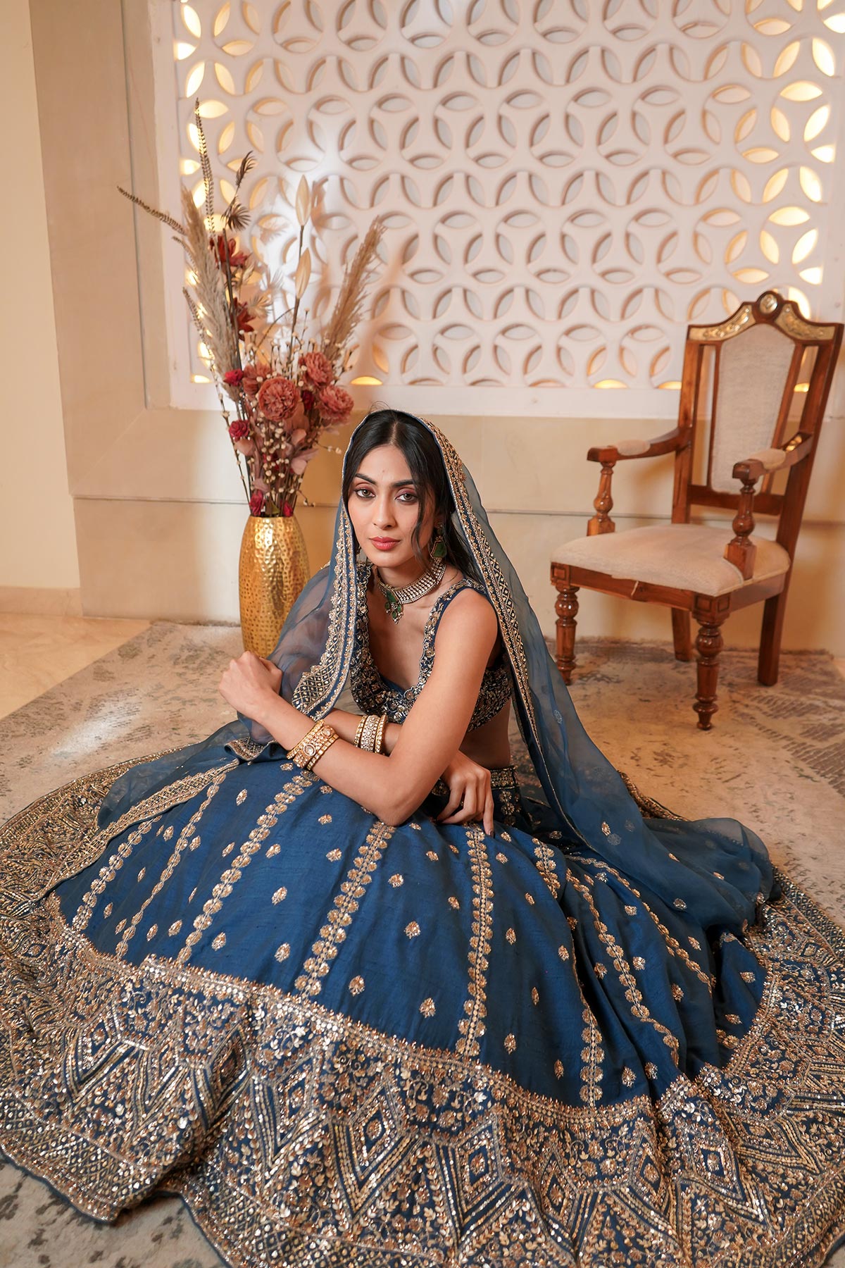 Blue Lehenga Set