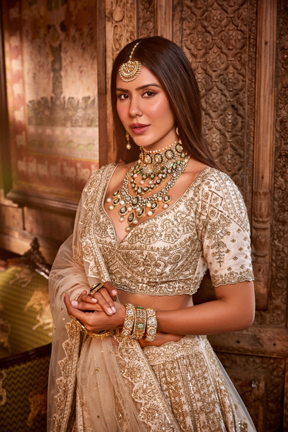 Sonam Bajwa in Gauri Lehenga Set