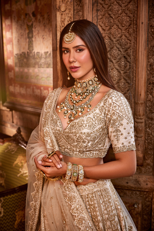 Sonam Bajwa in Gauri Lehenga Set