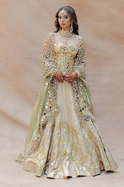 Alekha Advani in Nagma Lehenga-B with Veil