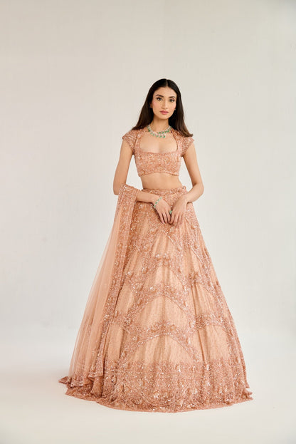 PEACH LEHENGA