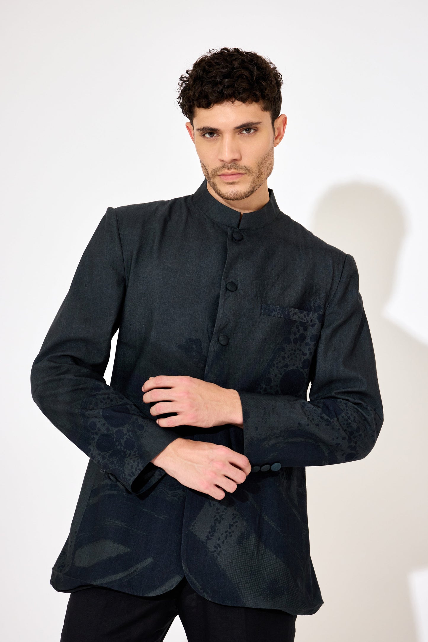 Dark green Bandgala
