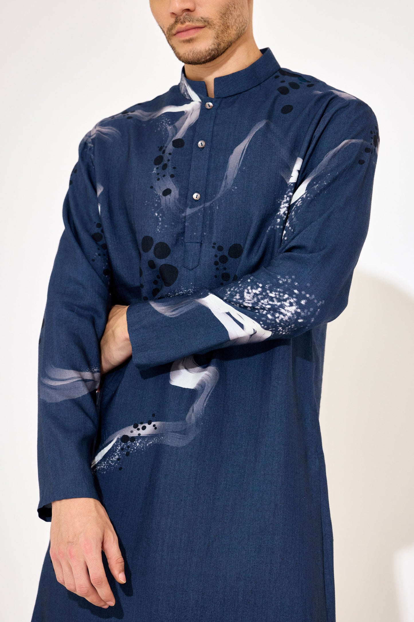 Navy Blue Kurta set