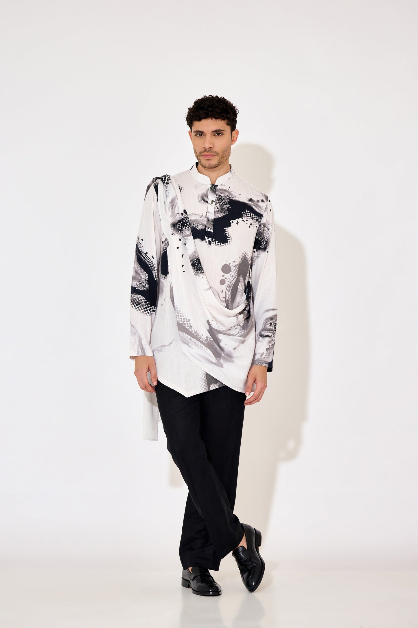 Ivory Drape Shirt