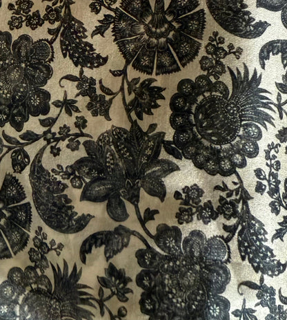 Charcoal Bloom Jacket Set