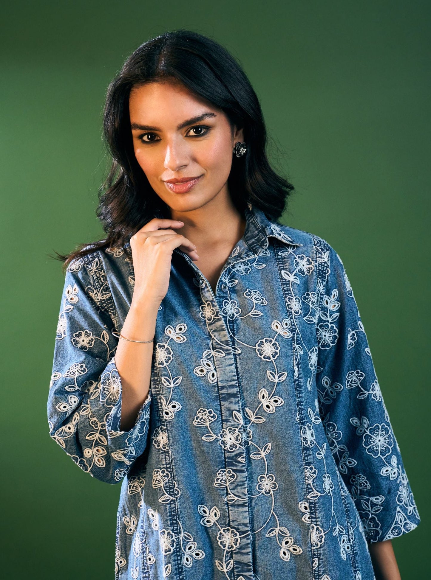 Ondra Denim Kurta Set