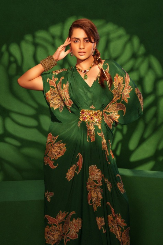 Green Co-ord Set with Embroidered Coconut Shirt