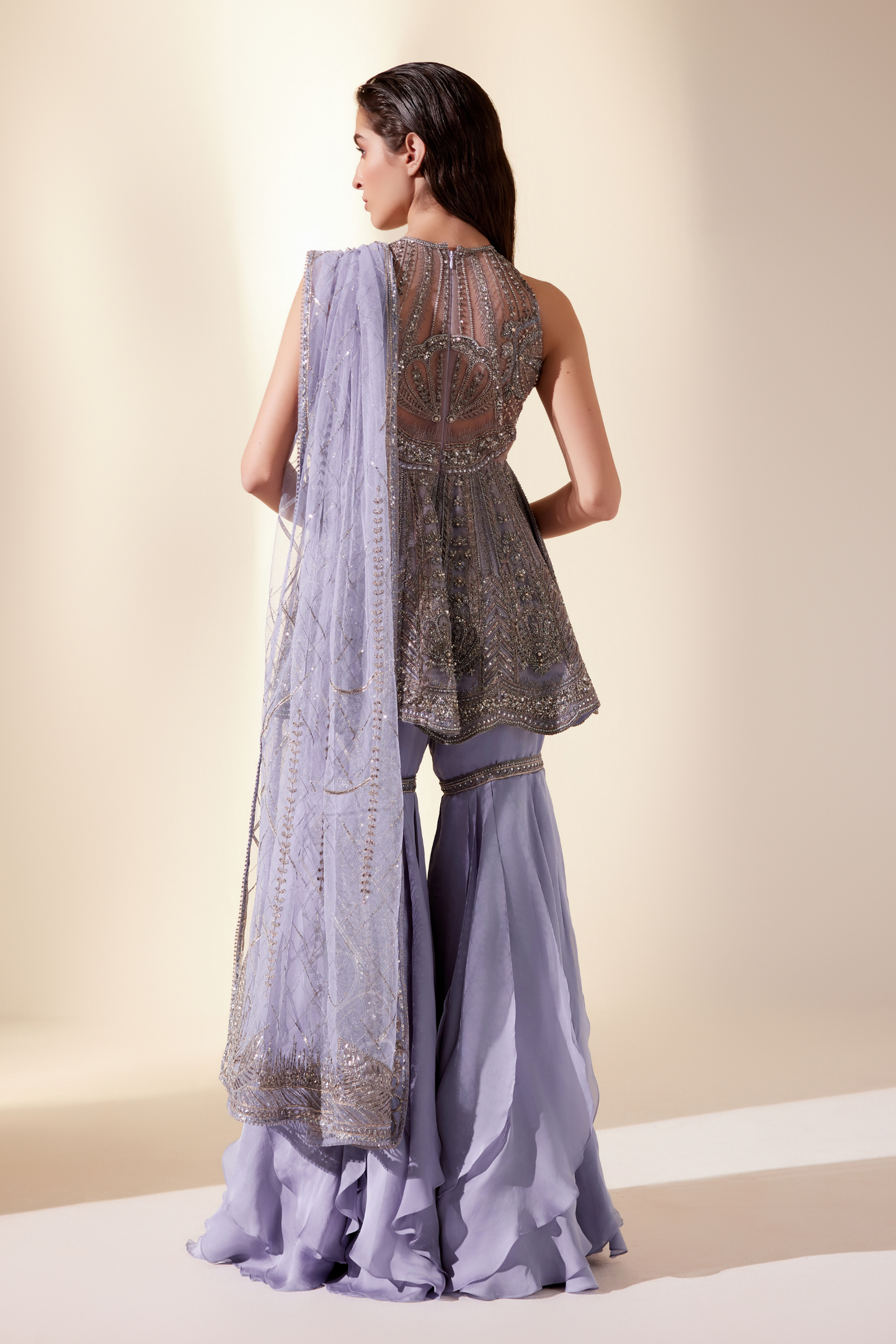 Lilac sharara set