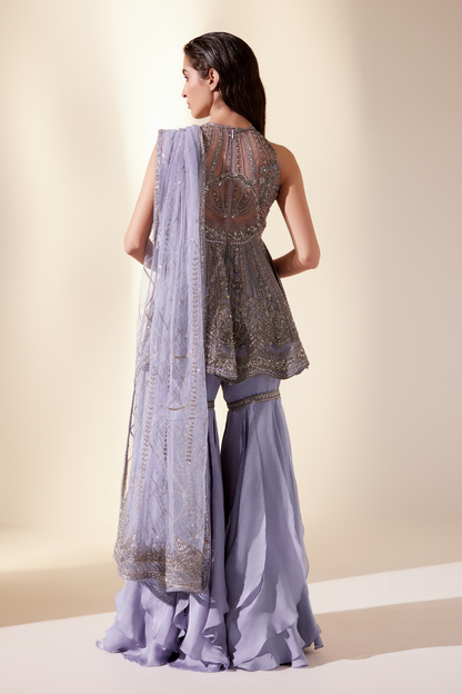 Lilac sharara set