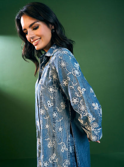 Ondra Denim Kurta Set
