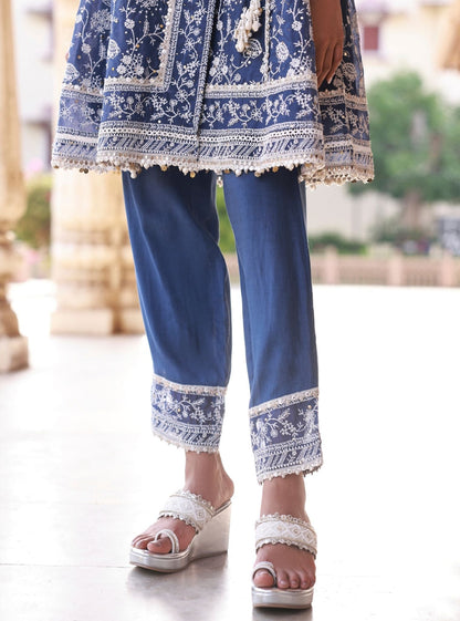 Anmika Organza Navy Kurta Set