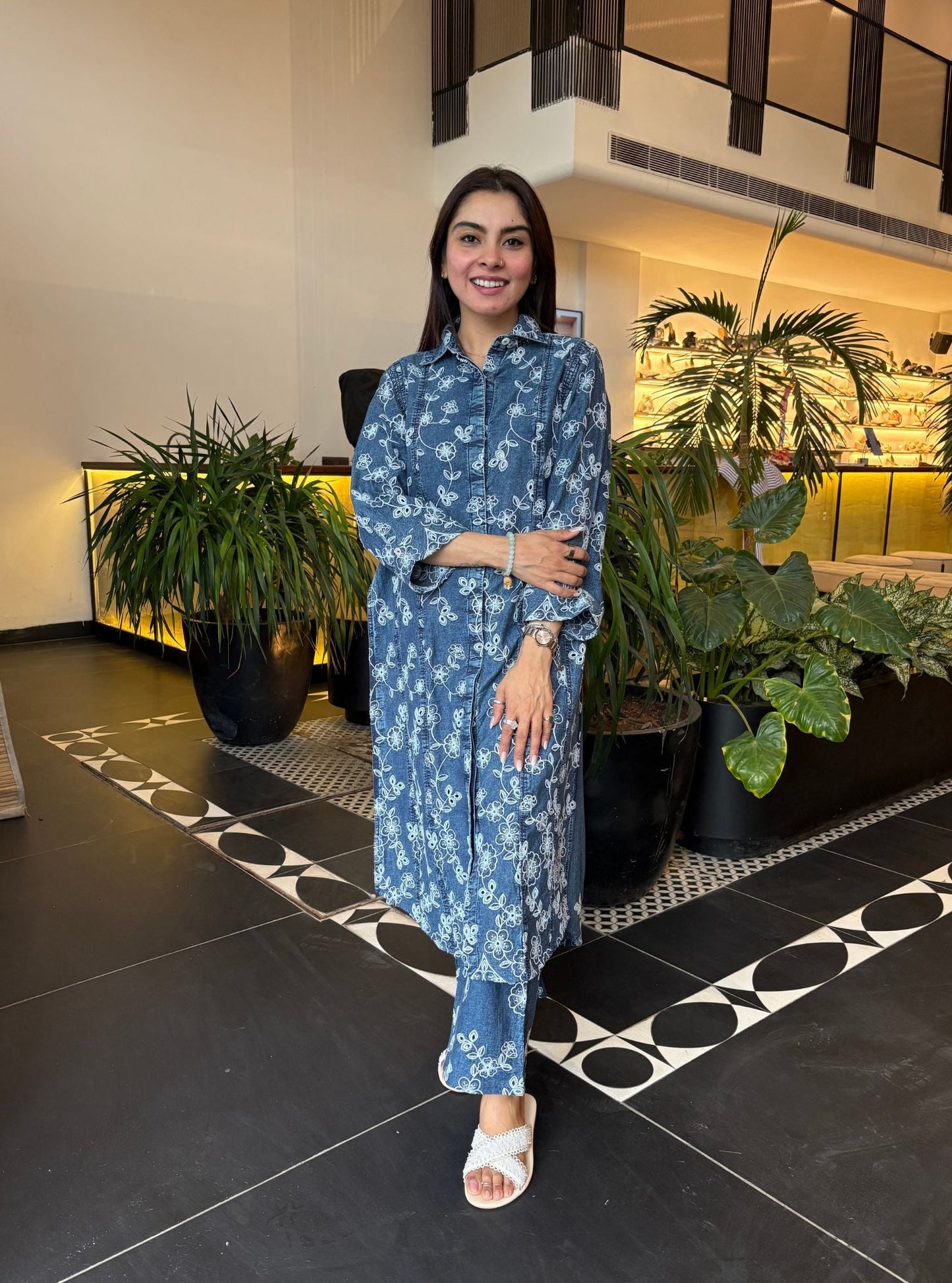 Ondra Denim Kurta Set