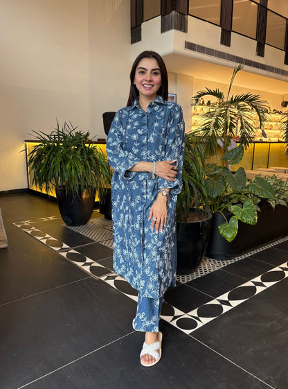 Ondra Denim Kurta Set