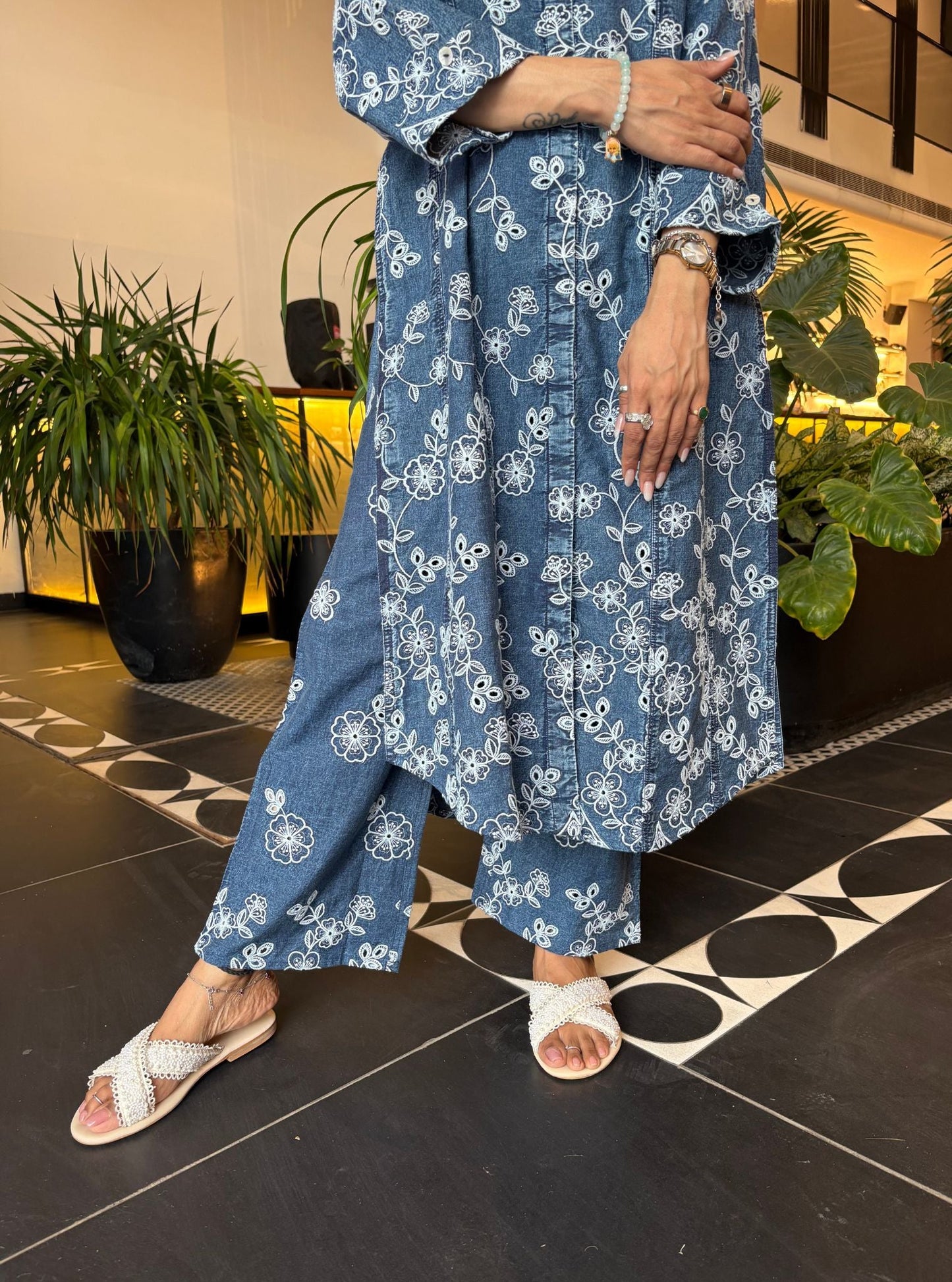 Ondra Denim Kurta Set
