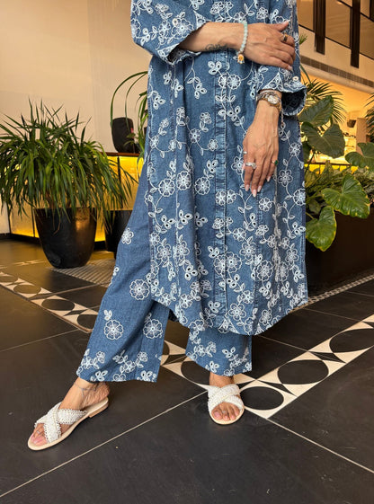 Ondra Denim Kurta Set