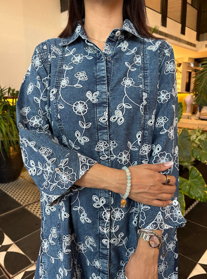 Ondra Denim Kurta Set
