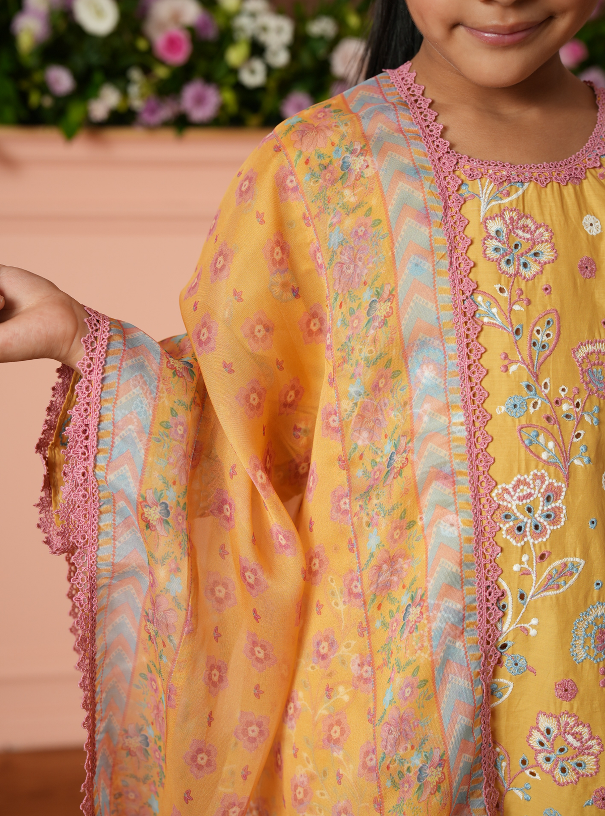 Revina Supima Cotton Mustard Kurta Set