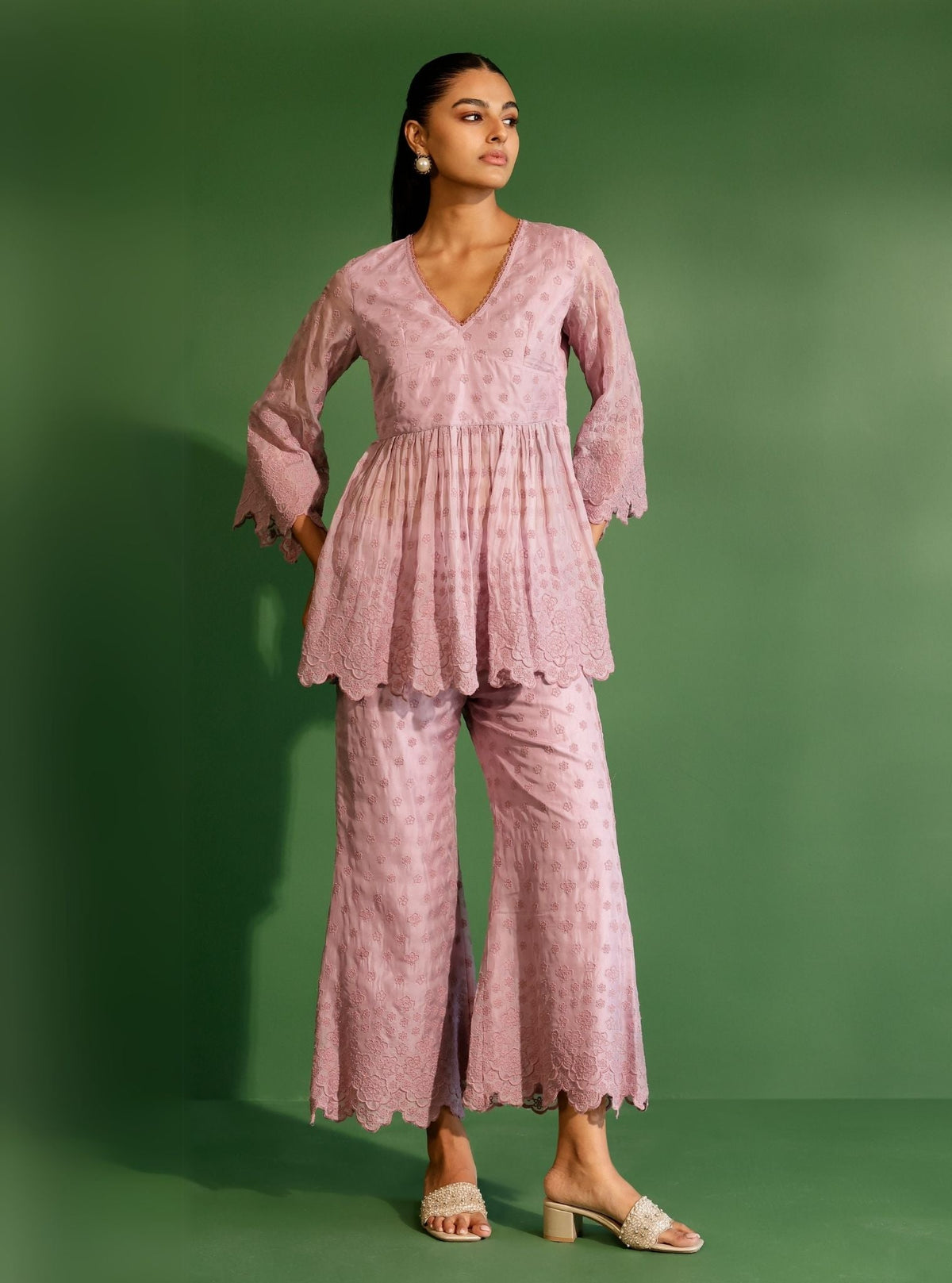 Penelope Organza Lilac Top with Penelope Pant